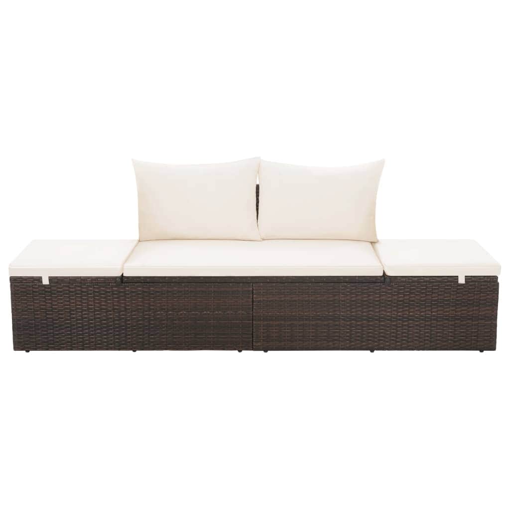 Garden Bed Brown Poly Rattan - Simple deals