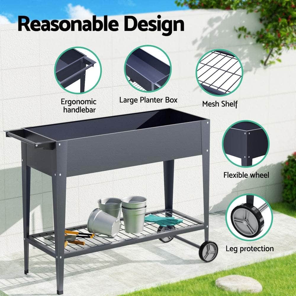 Garden Bed Elevated 100X40X80cm Planter Box Raised Container Herb | Garden Beds & Planters - photo 6