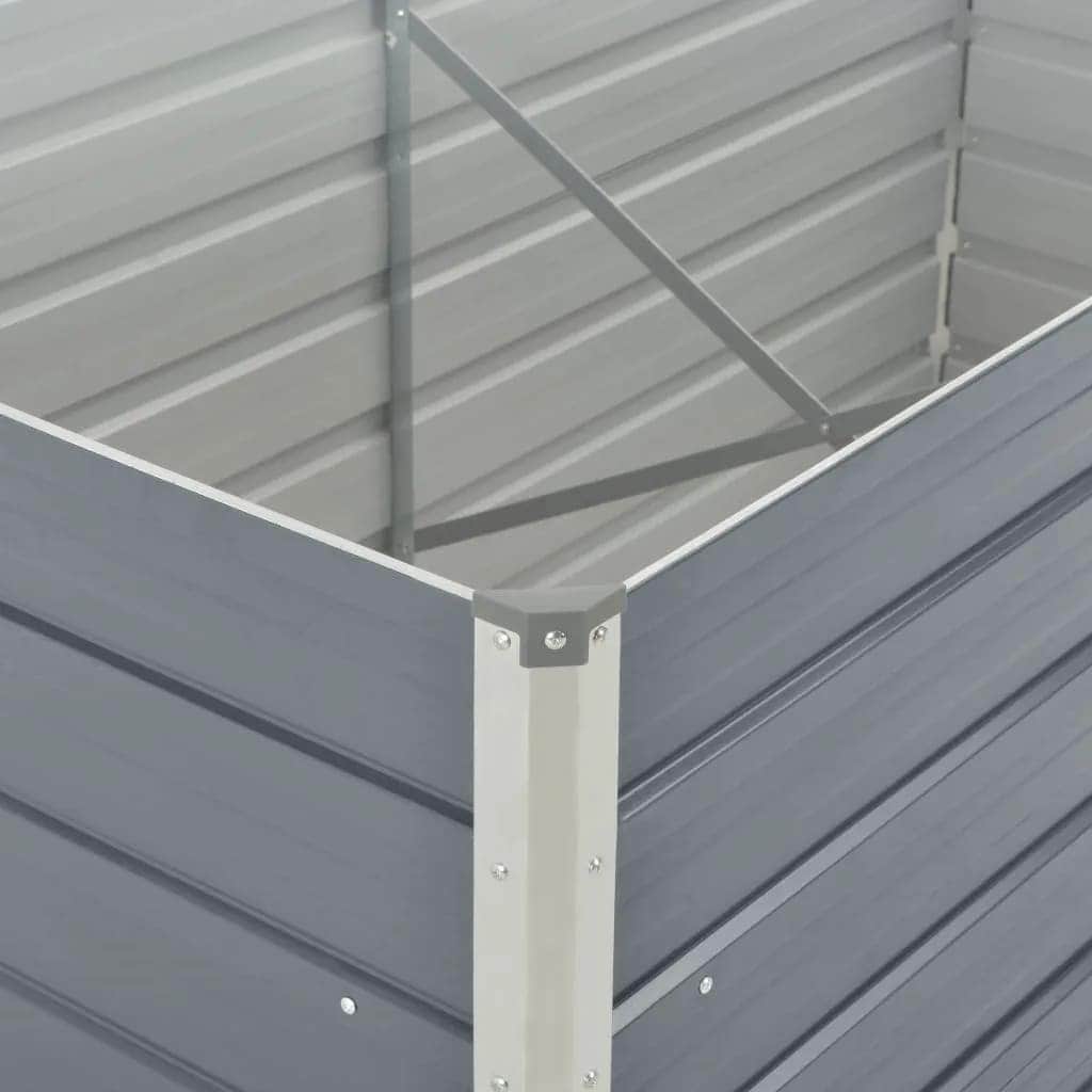 Garden Bed Galvanised Steel Grey