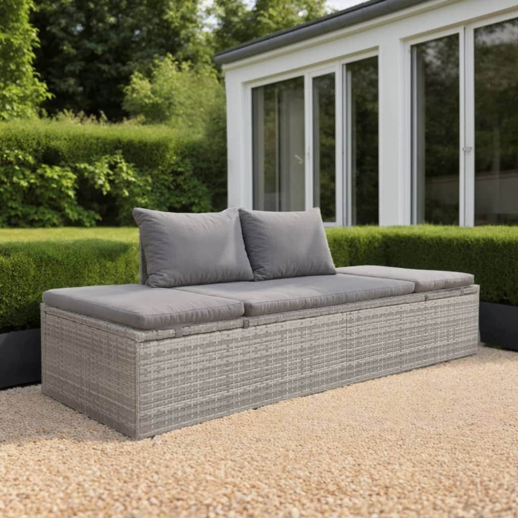 Garden Bed Grey Poly Rattan - Simple deals