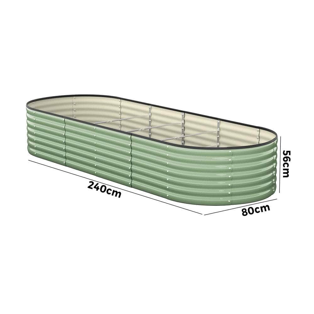 Garden Bed Planter Box Raised Container Galvanised Green
