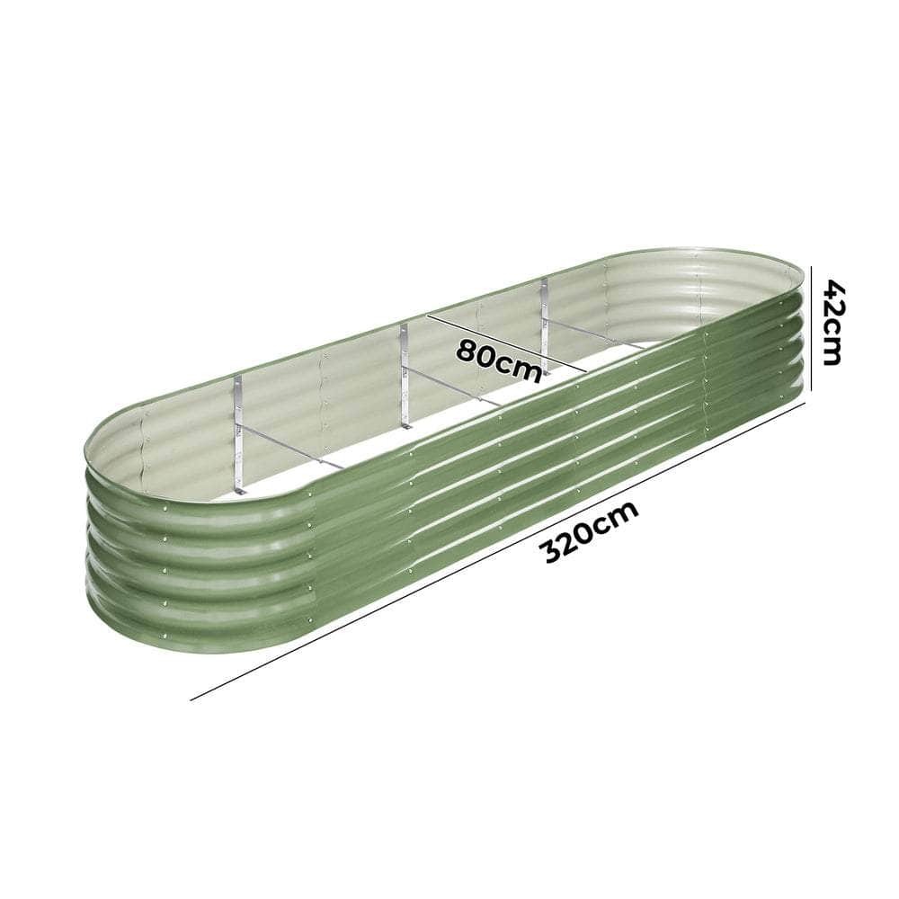 Garden Bed Planter Box Raised Container Galvanised Green