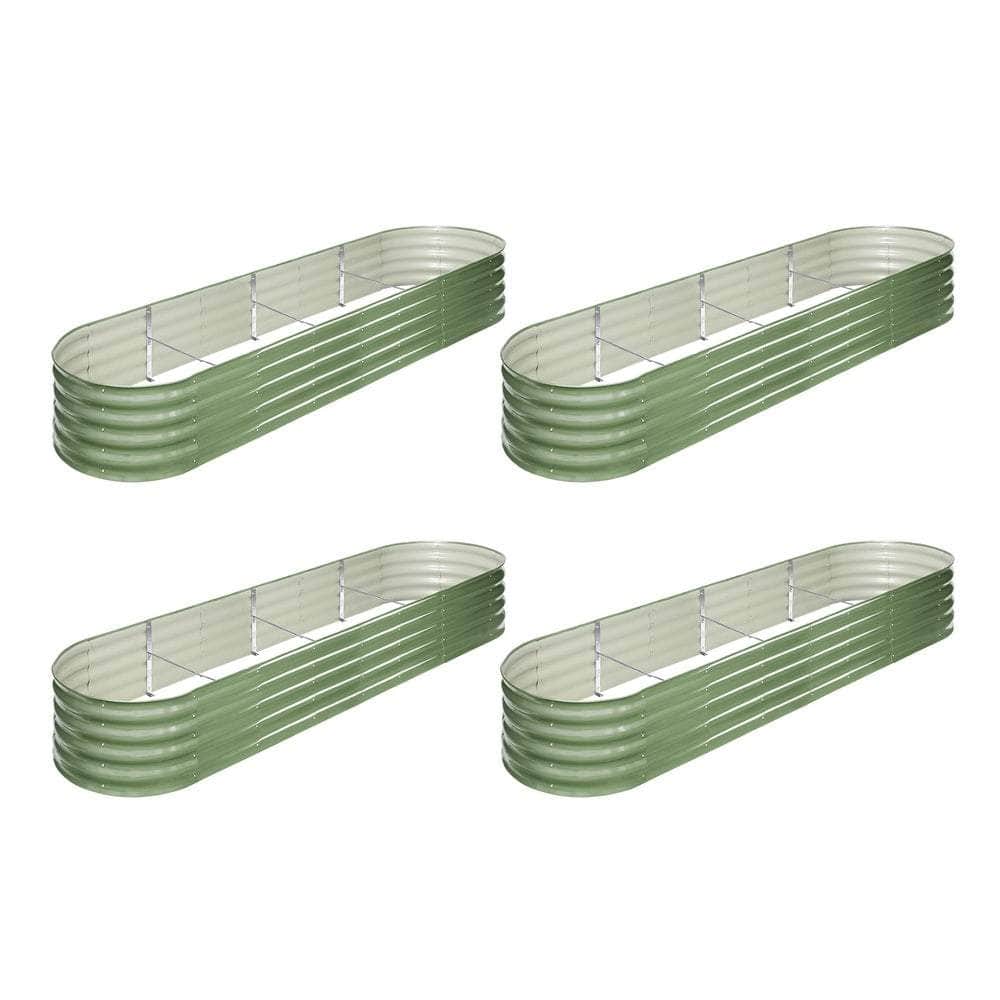 Garden Bed Planter Box Raised Container Galvanised Green