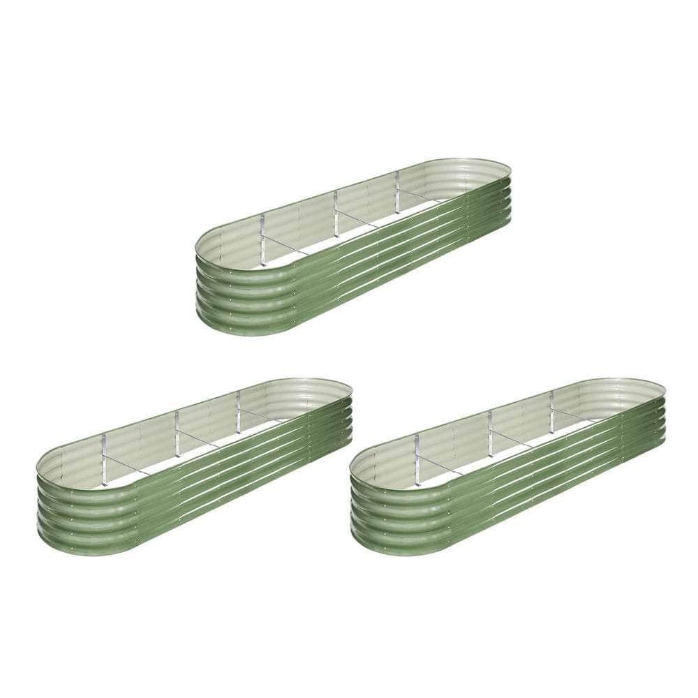 Garden Bed Planter Box Raised Container Galvanised Green