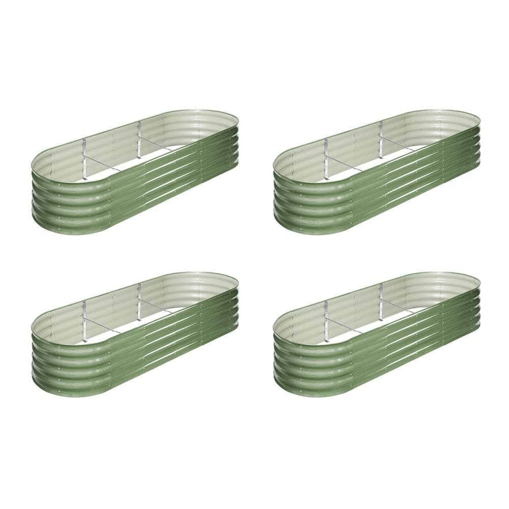 Garden Bed Planter Box Raised Container Galvanised Green