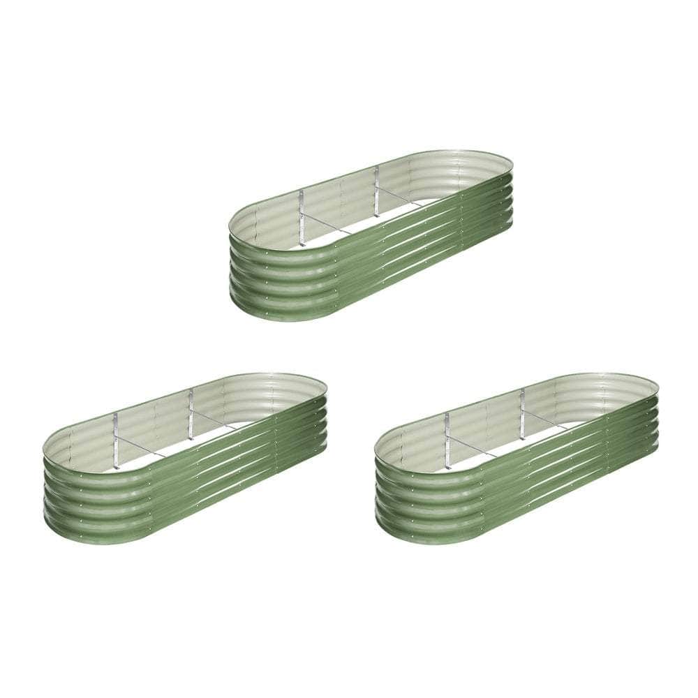 Garden Bed Planter Box Raised Container Galvanised Green