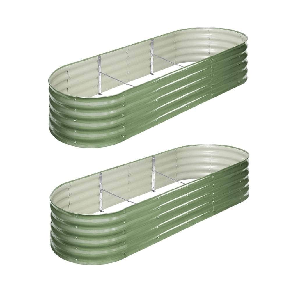 Garden Bed Planter Box Raised Container Galvanised Green