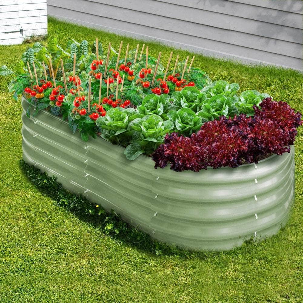 Garden Bed Planter Box Raised Container Galvanised Green