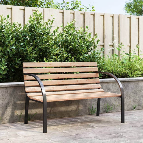 Garden Bench 112 cm Wood and Iron