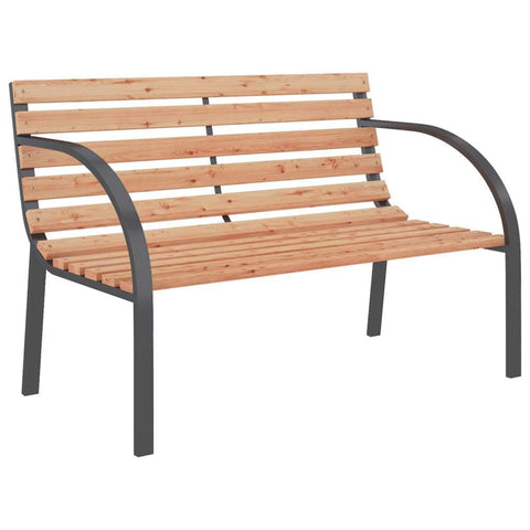 Garden Bench 112 cm Wood and Iron