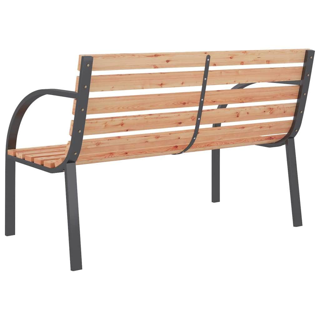 Garden Bench 112 cm Wood and Iron - Simple deals