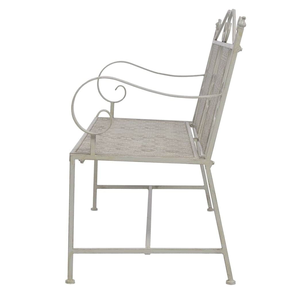 Garden Bench 115 cm Steel Grey - Simple deals