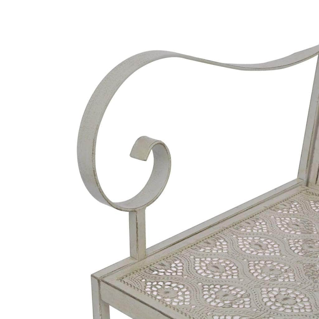 Garden Bench 115 cm Steel Grey - Simple deals