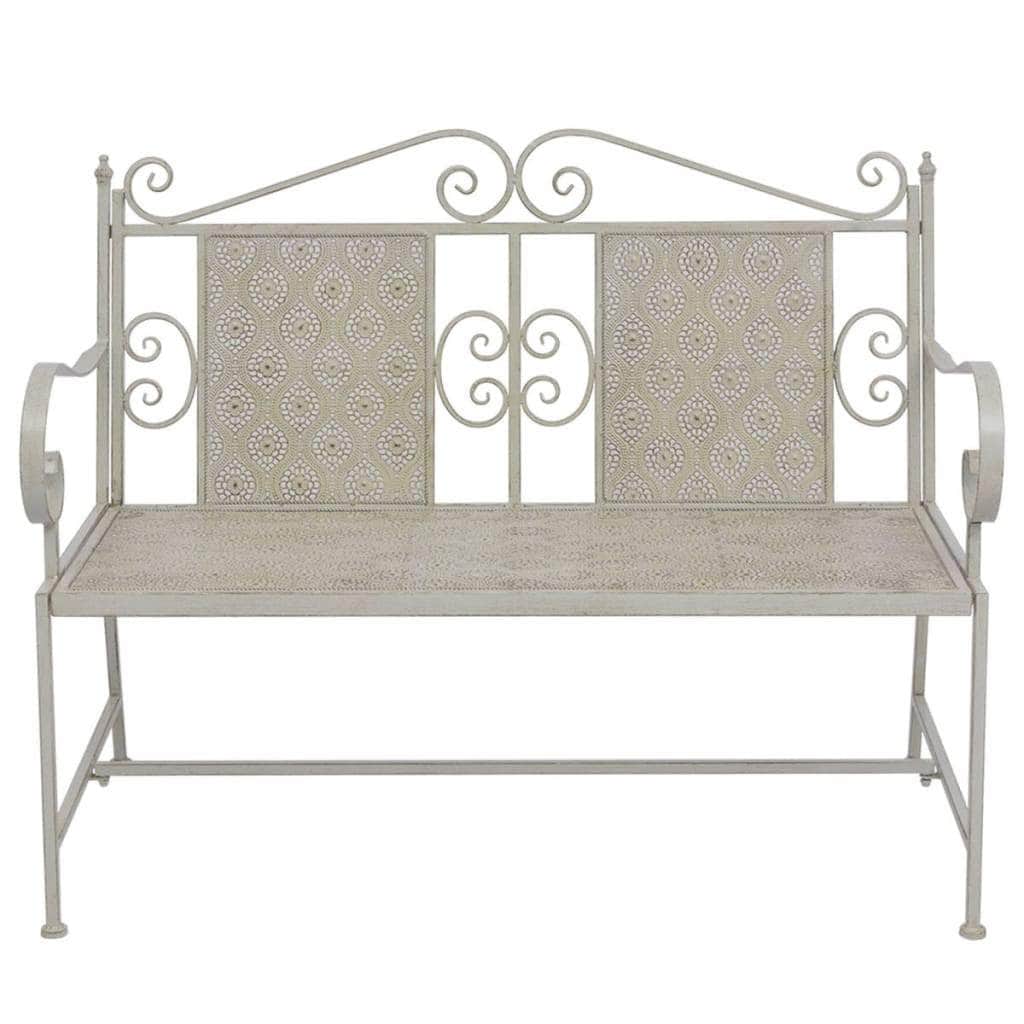Garden Bench 115 cm Steel Grey - Simple deals