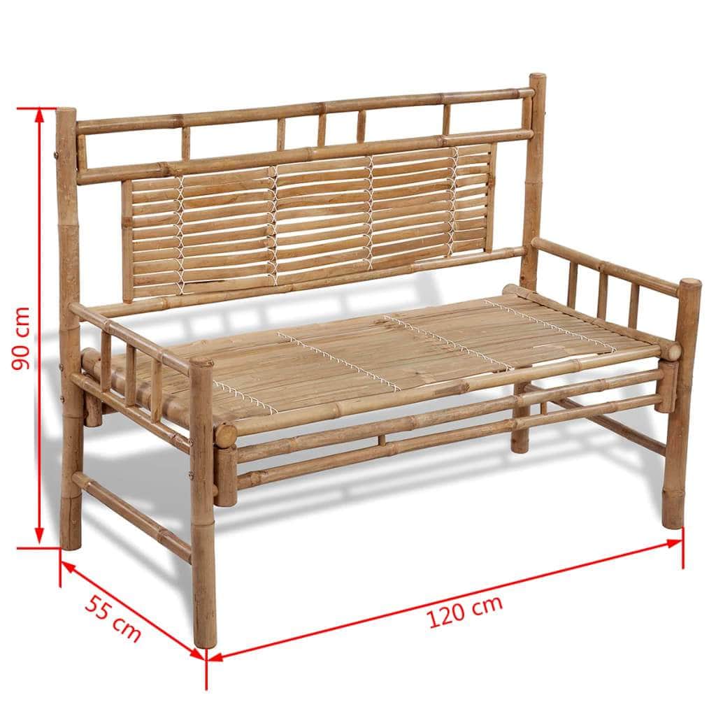 Garden Bench 120 cm Bamboo - Simple deals