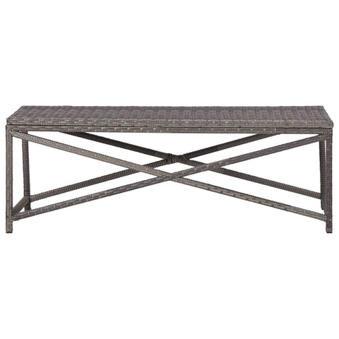 Garden Bench 120 cm Poly Rattan Grey
