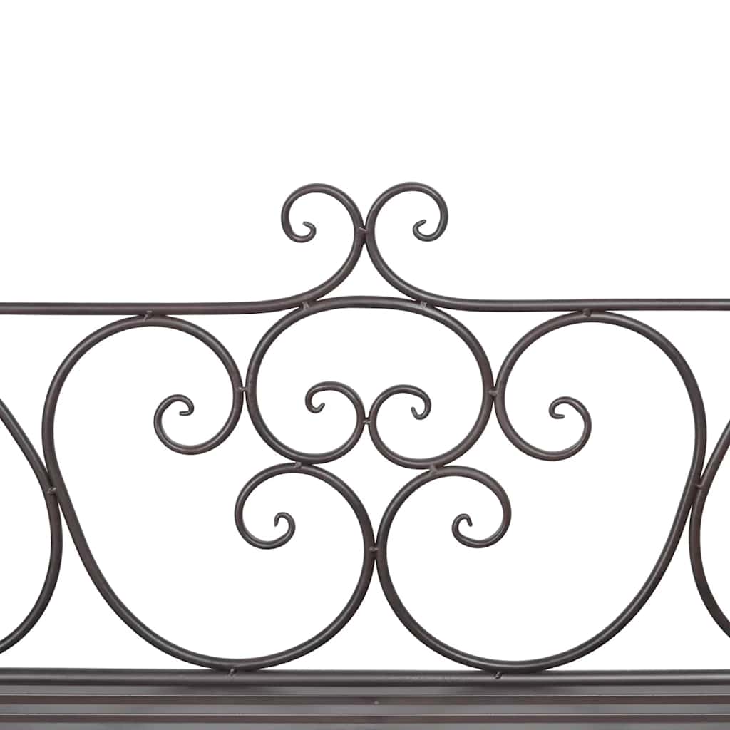 Garden Bench 132 cm Steel Antique Brown - Simple deals