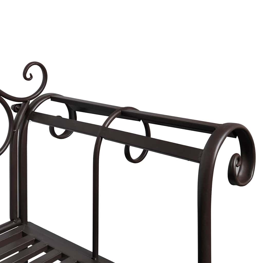 Garden Bench 132 cm Steel Antique Brown - Simple deals