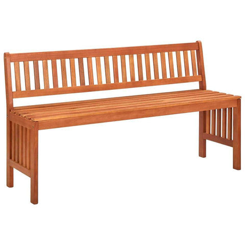 Garden Bench 137 cm Solid Eucalyptus Wood