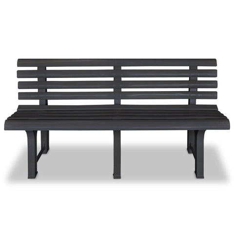 Garden Bench 145,5 cm Plastic Anthracite