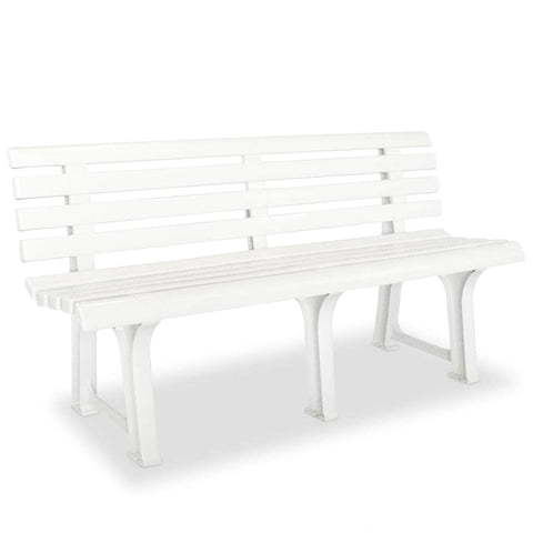 Garden Bench 145,5 cm Plastic White