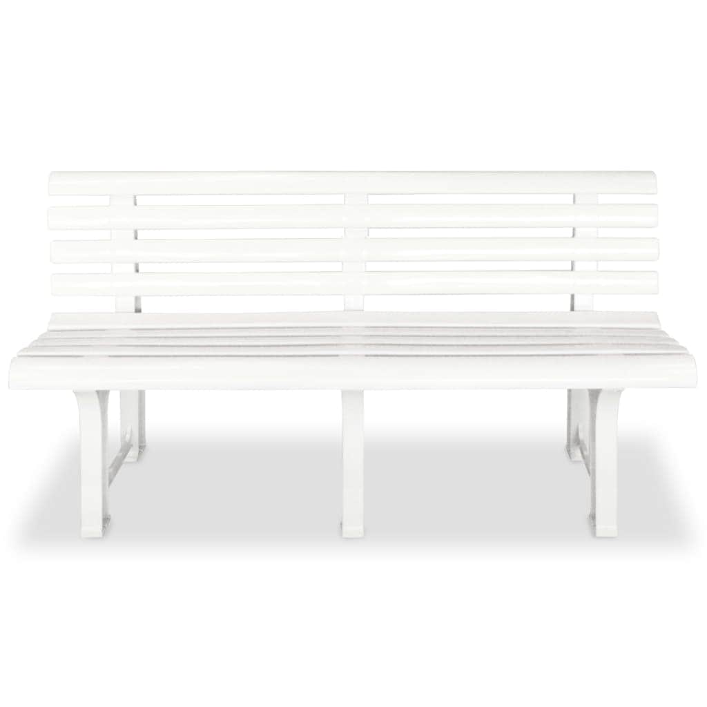 Garden Bench 145,5 cm Plastic White