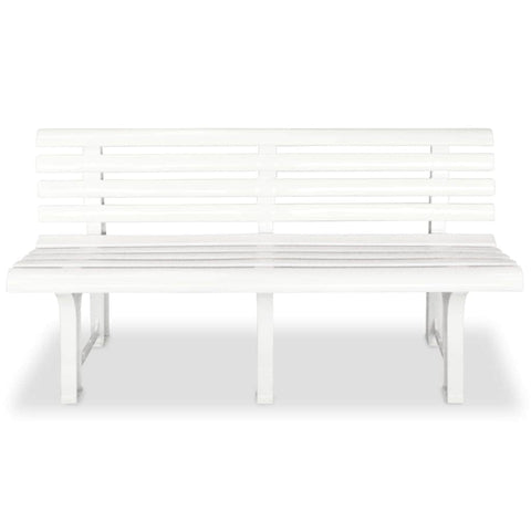 Garden Bench 145,5 cm Plastic White