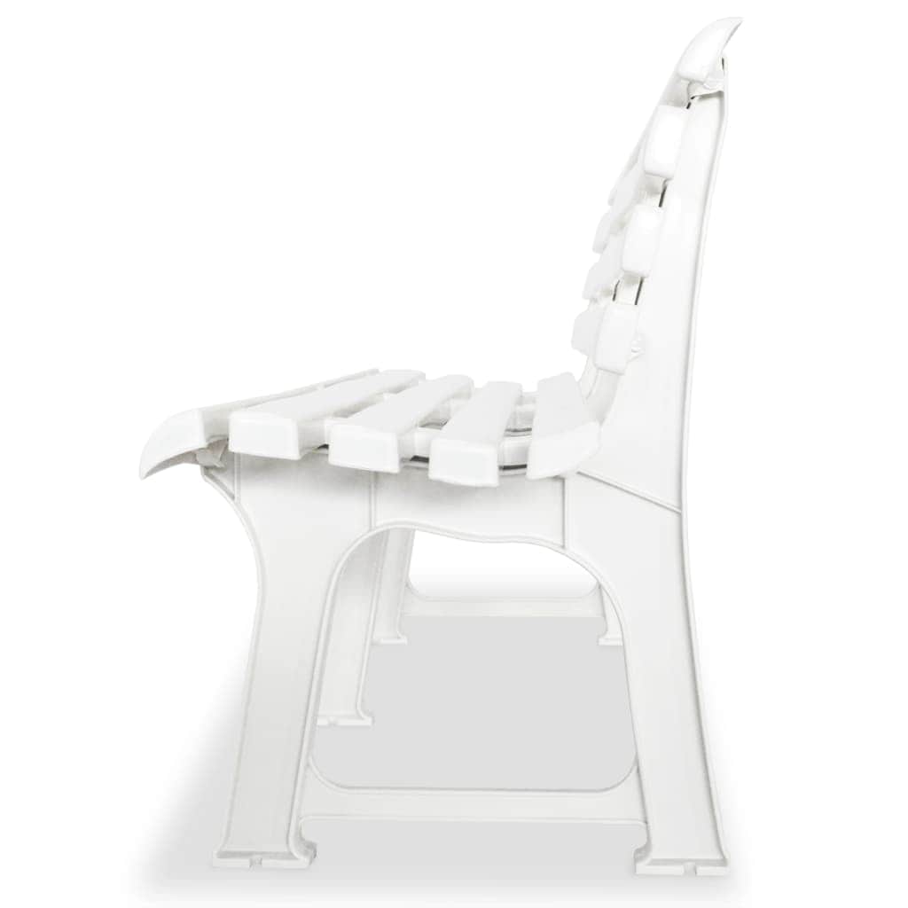 Garden Bench 145,5 cm Plastic White