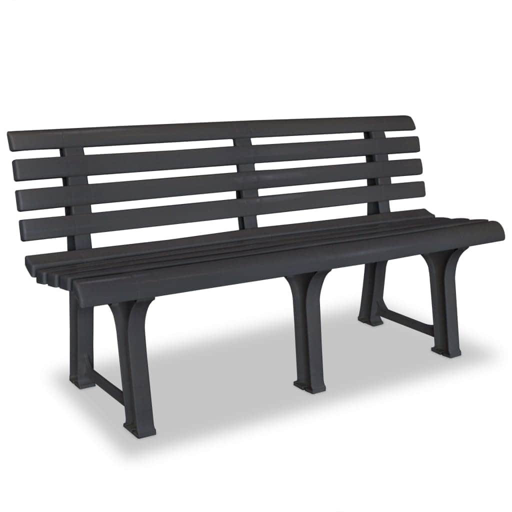 Garden Bench 145,5 cm Plastic Anthracite - Simple deals