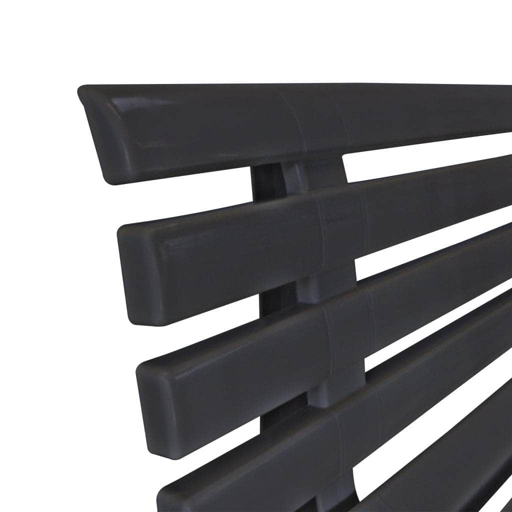 Garden Bench 145,5 cm Plastic Anthracite - Simple deals
