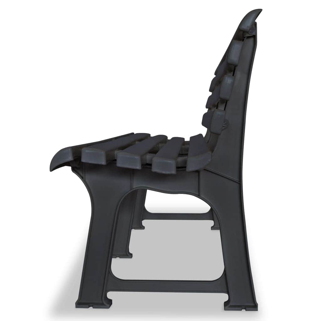 Garden Bench 145,5 cm Plastic Anthracite - Simple deals
