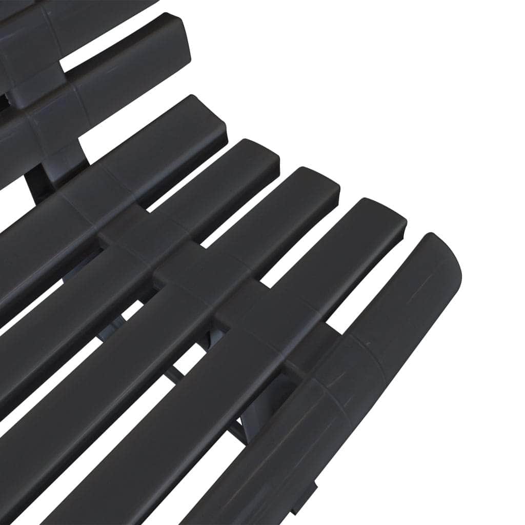 Garden Bench 145,5 cm Plastic Anthracite - Simple deals
