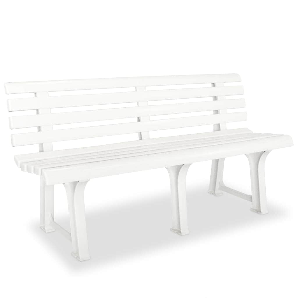 Garden Bench 145,5 cm Plastic White - Simple deals