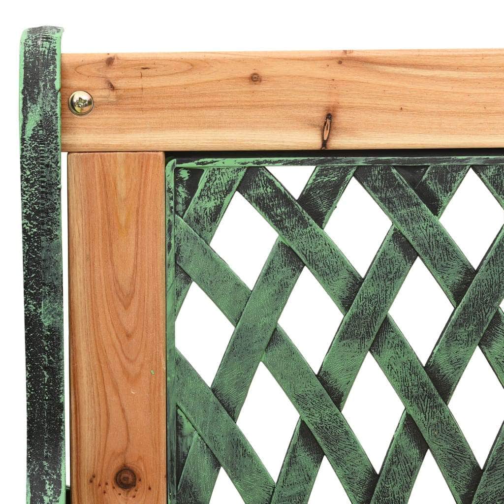 Garden Bench Cast Iron and Solid Firwood