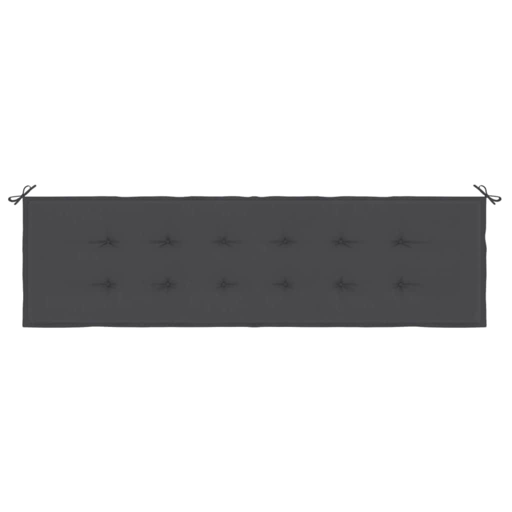 Garden Bench Cushion Anthracite xford Fabric