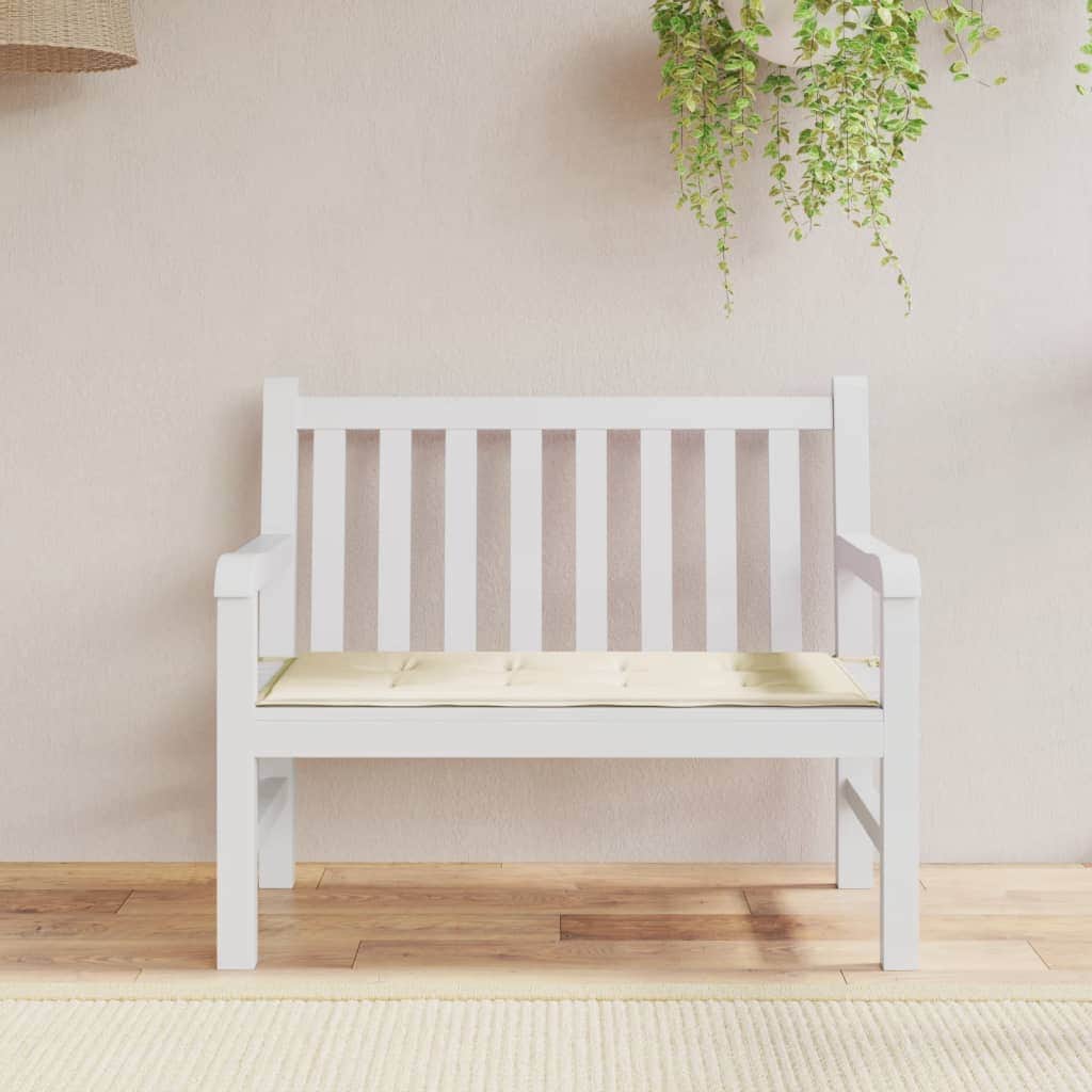 Garden Bench Cushion Cream Durable