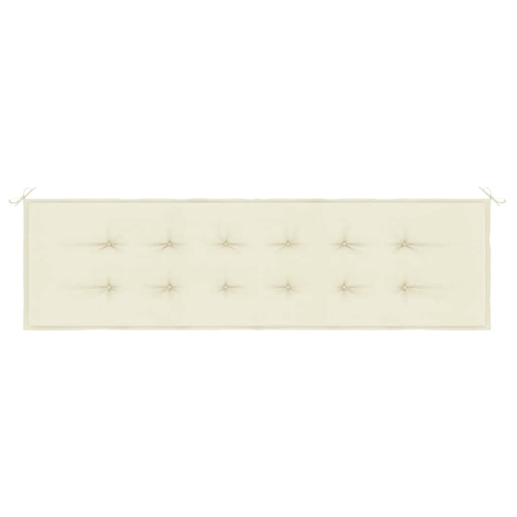 Garden Bench Cushion Cream Oxford Fabric