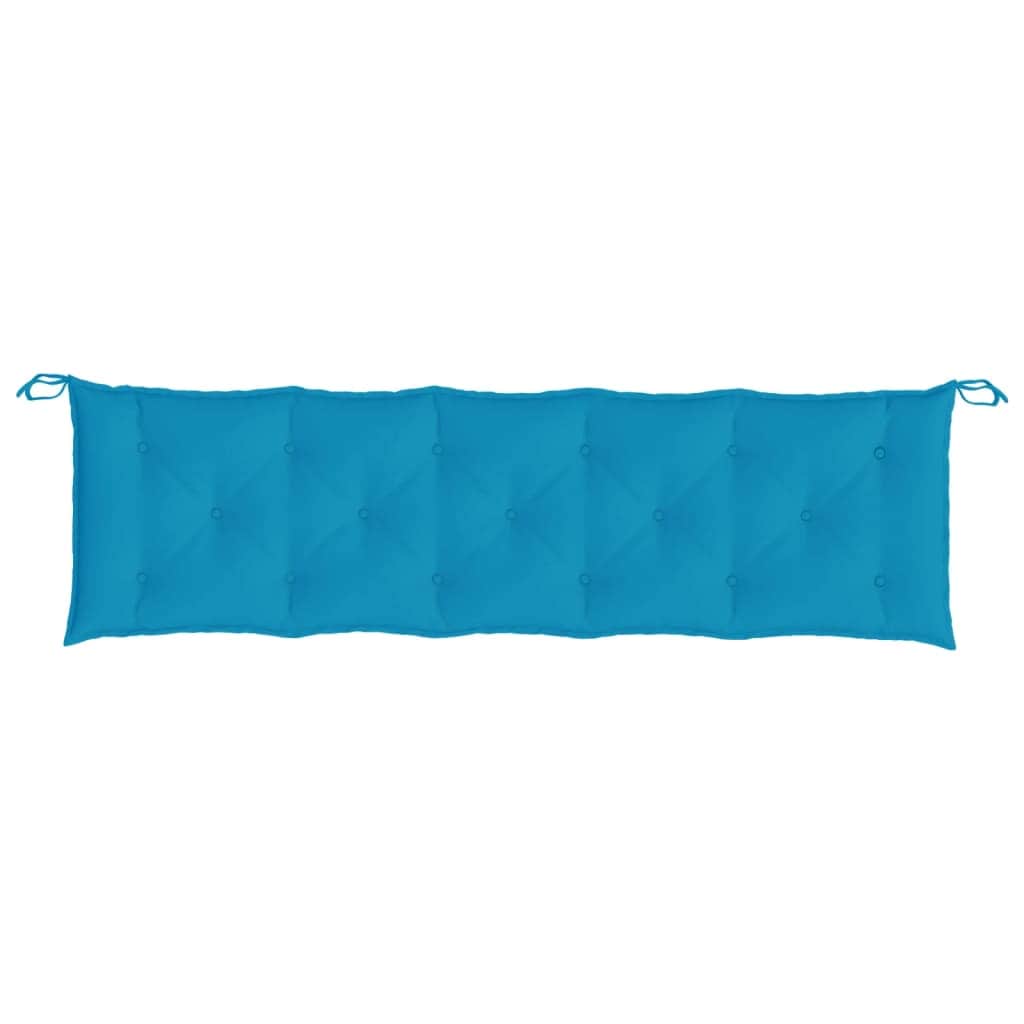 Blue colour - Garden Bench Cushion Light Blue 180x50x7cm Fabric Outdoor Seat Pad