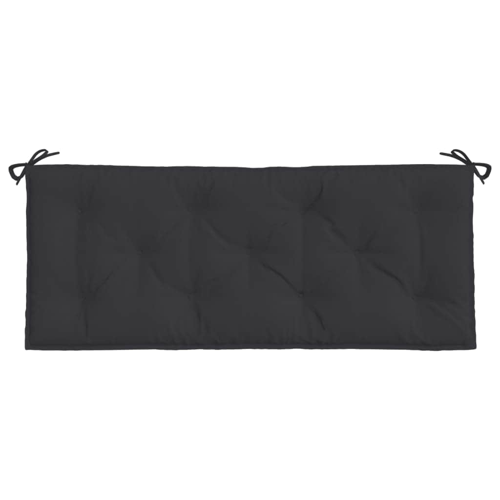 Garden Bench Cushions 2pcs Black Oxford Fabric