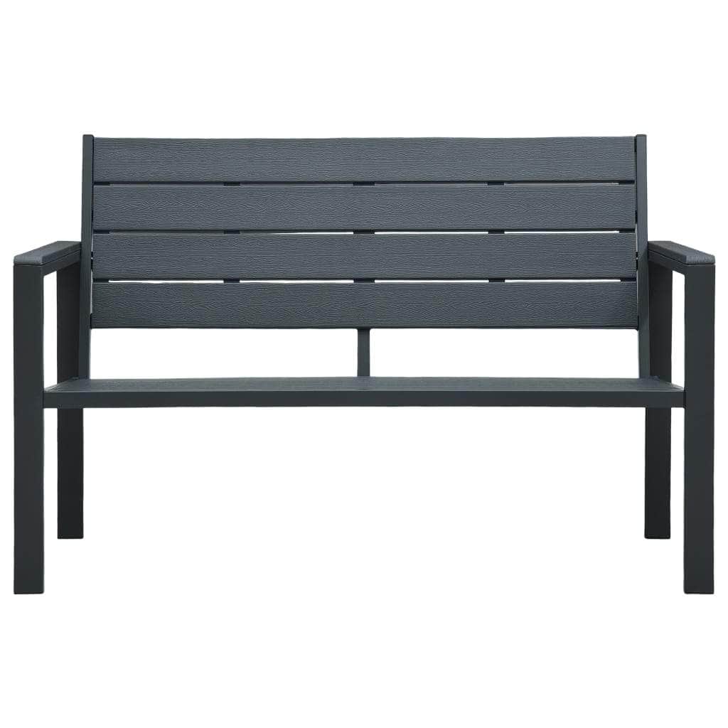 Grey colour - Garden Bench HDPE Grey Wood Look