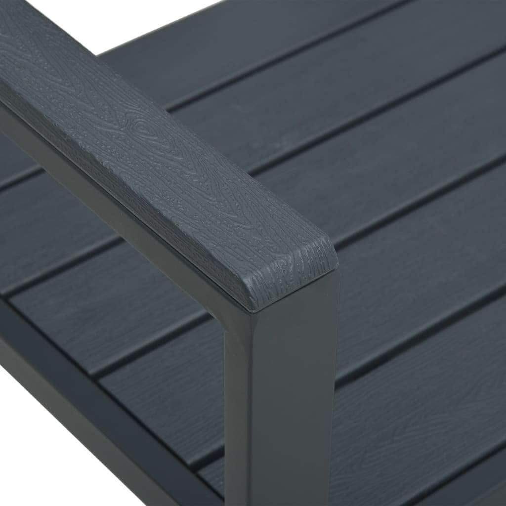 Wood finish - Garden Bench HDPE Grey Wood Look