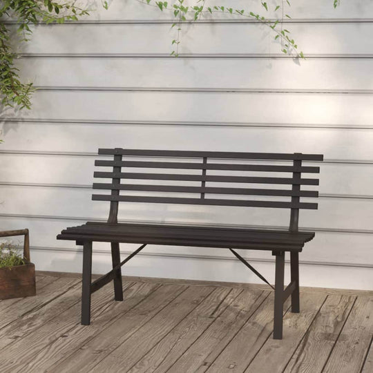 Garden Bench Steel Black - Outdoor Benches