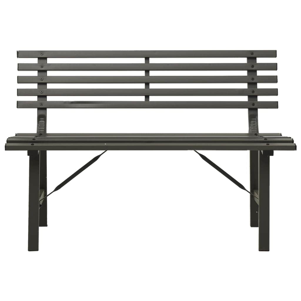 Garden Bench Steel Black