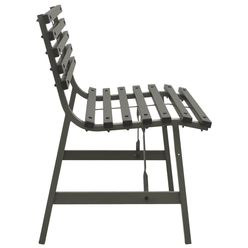Garden Bench Steel Black