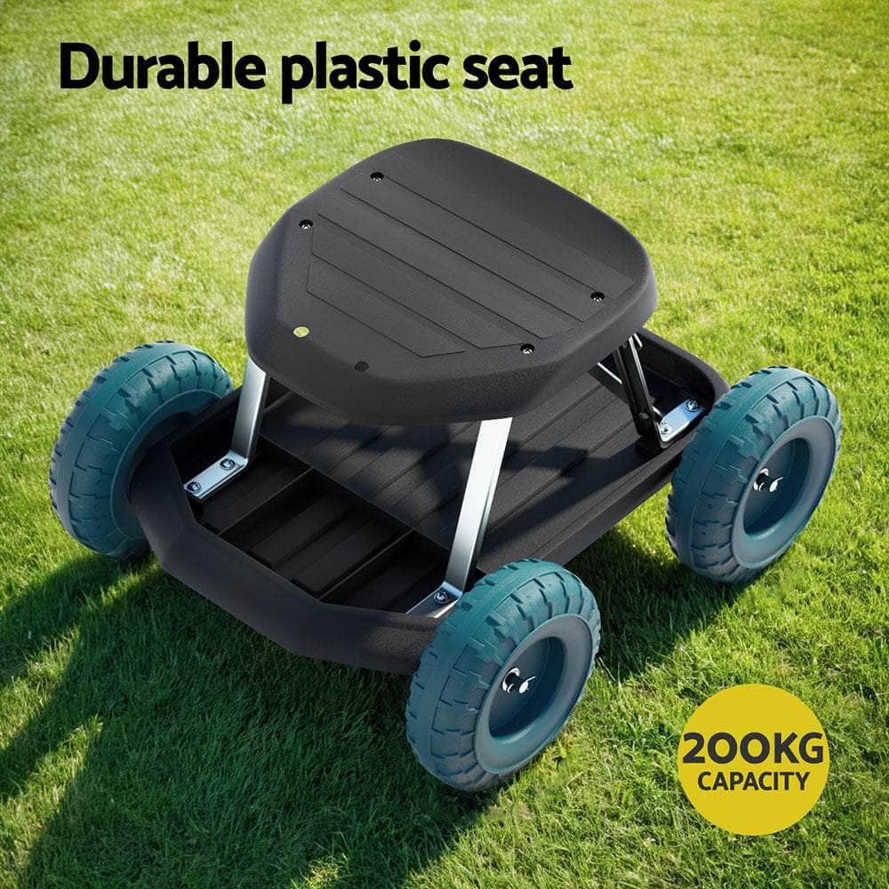 Garden Cart Rolling Stool With Wheels Gardening Helper Seat Farm Yard