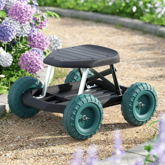 Garden Cart Rolling Stool With Wheels Gardening Helper Seat Farm Yard, Kid's Tables, Chairs & Seats - photo 7