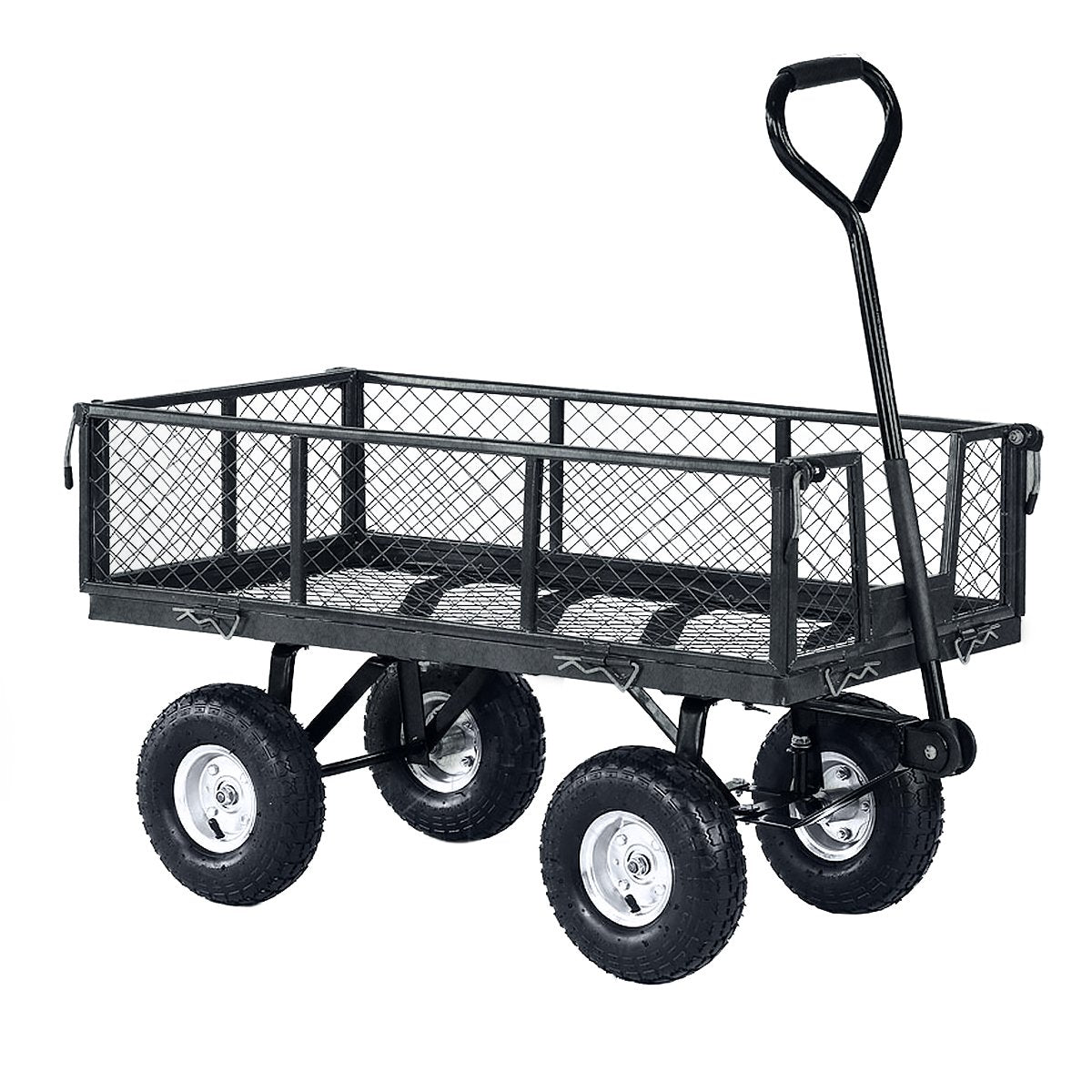 garden care Garden Cart with Mesh Liner Lawn Folding Trolley Hammer