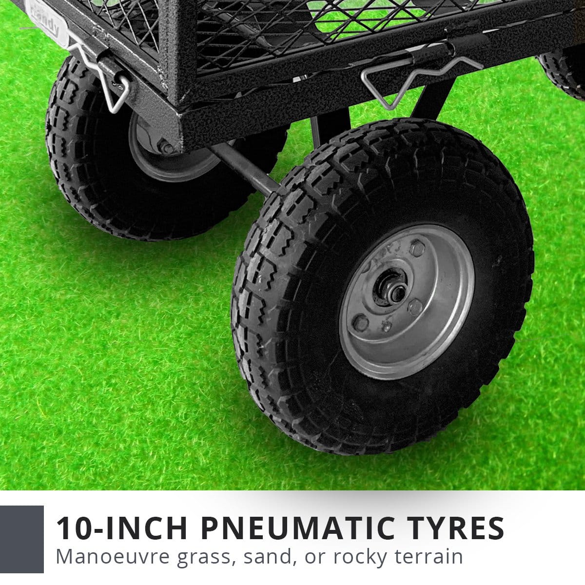 garden care Garden Cart with Mesh Liner Lawn Folding Trolley Hammer