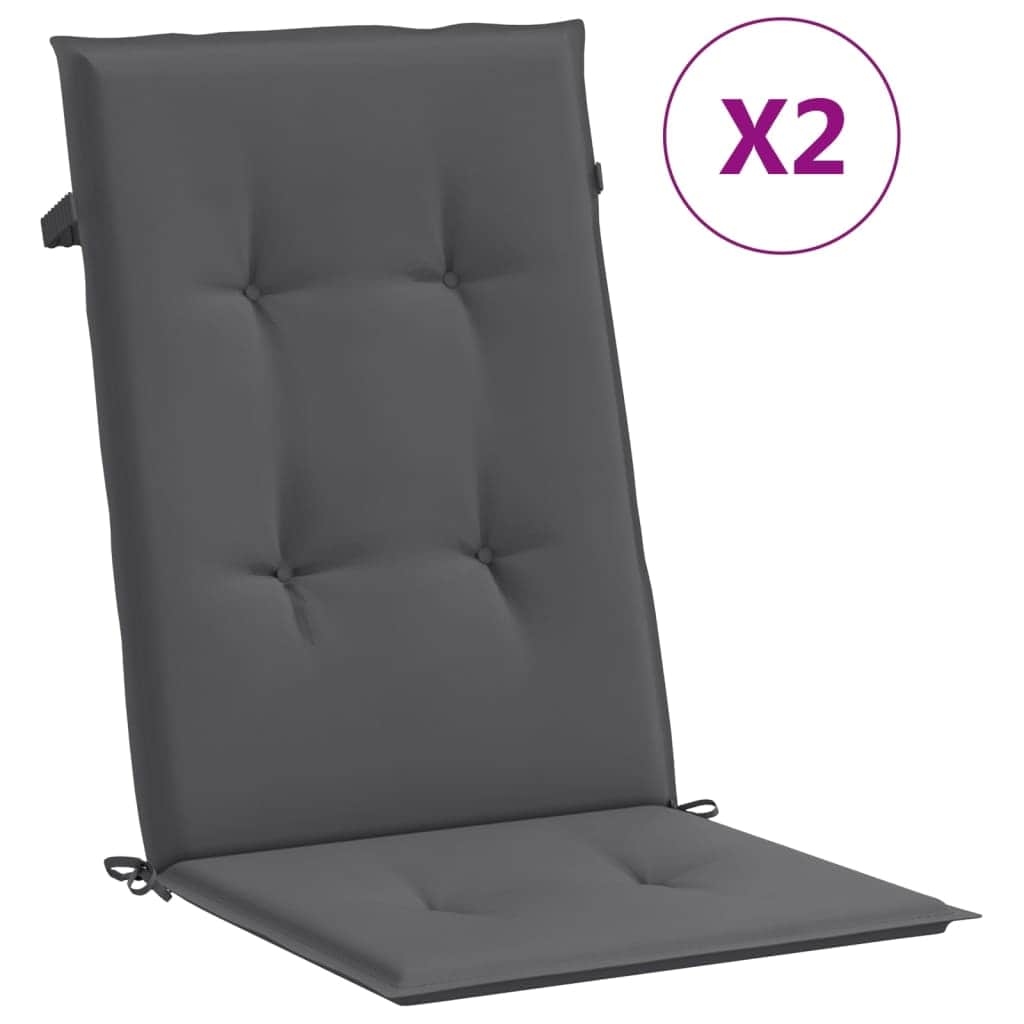 2 Pcs - Garden Chair Cushions 2 pcs Anthracite