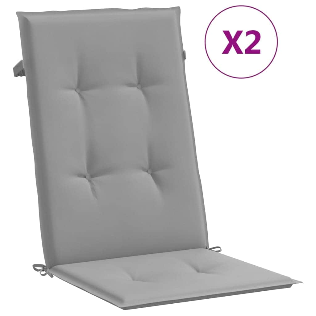 Garden Chair Cushions 2 pcs Grey
